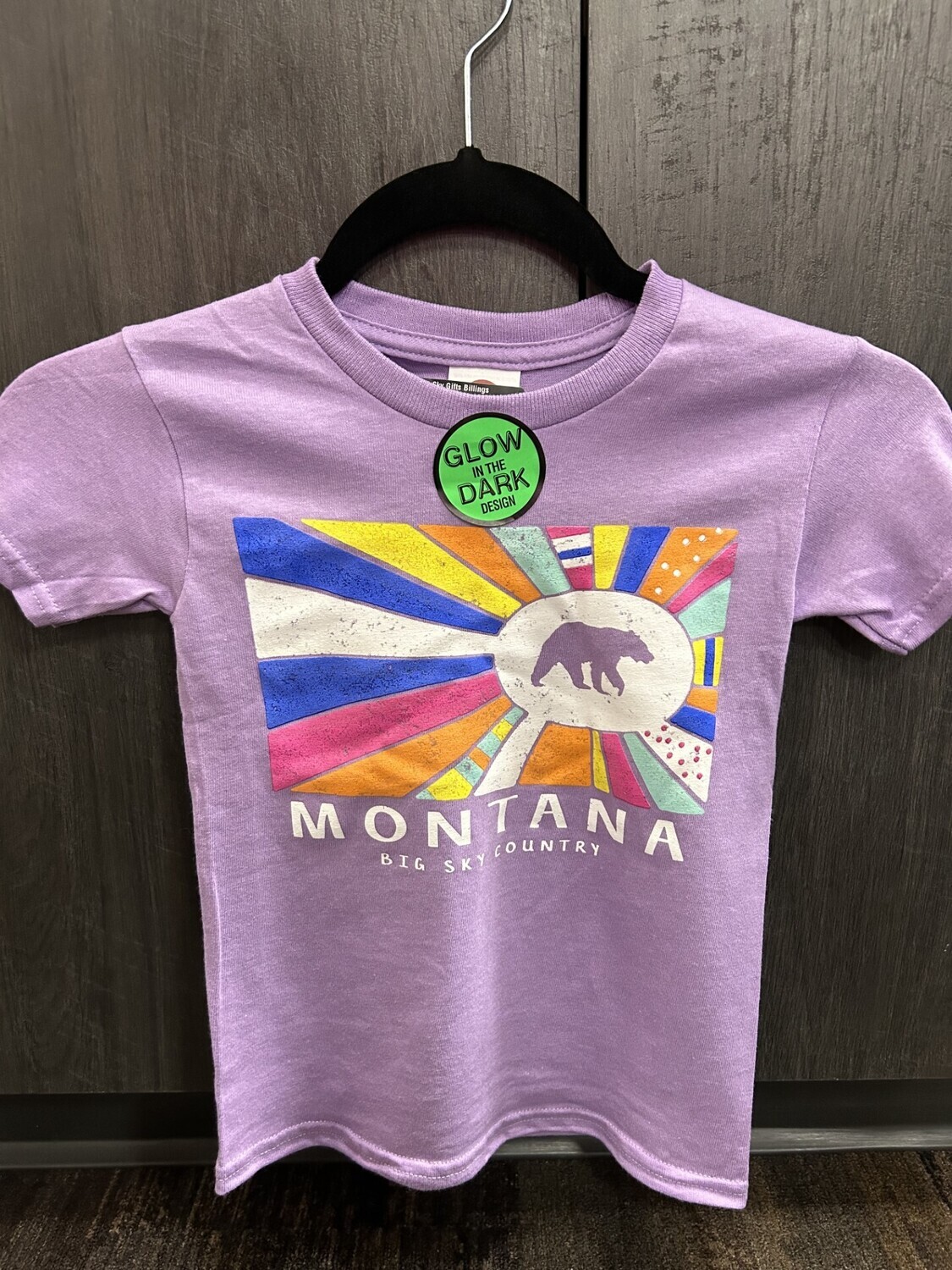 Youth Lavender Black Bear Crystal Glow MEDIUM 10/12