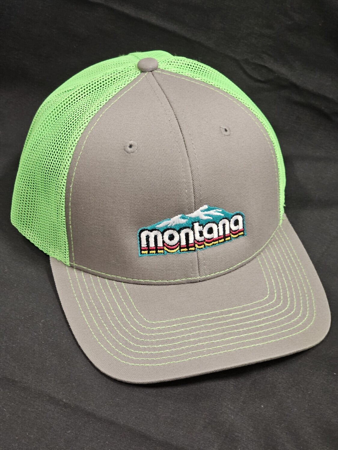 Modern Montana - Charcoal/Neon Green Trucker Cap