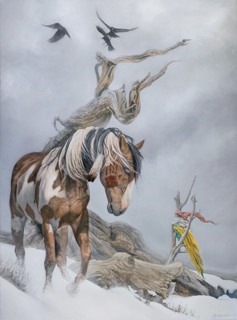 James Corwin 18x24 Art Print Native American Horse Western &quot;Spirit&quot;