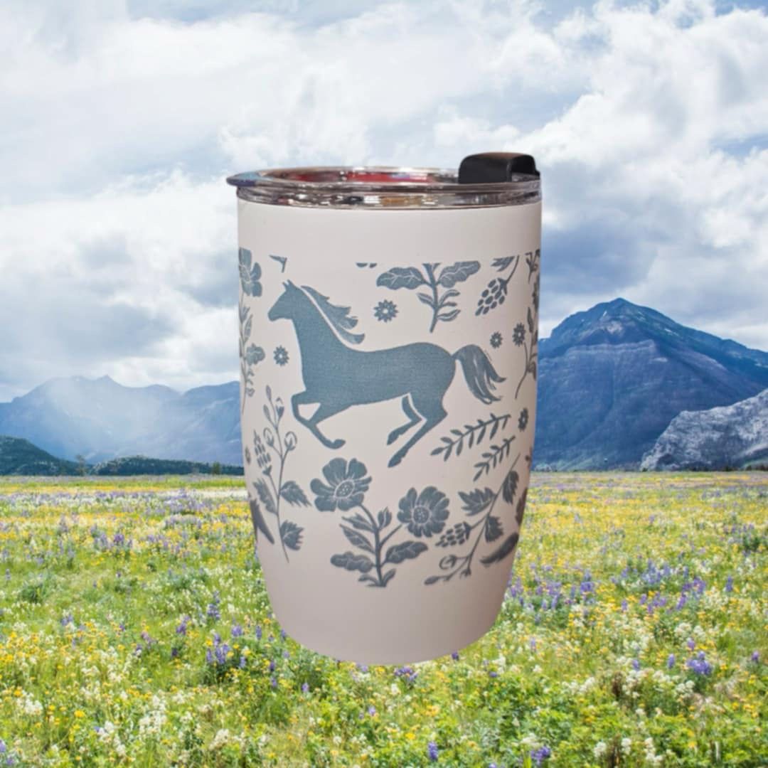 Horse Pattern Wine Tumbler