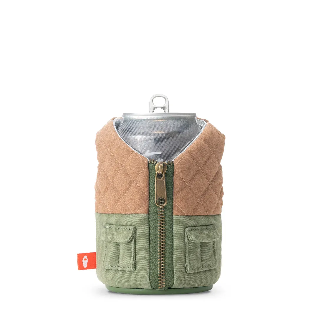 The Bird Dog, Olive Green/Dry Grass - Insulated Can Cooler