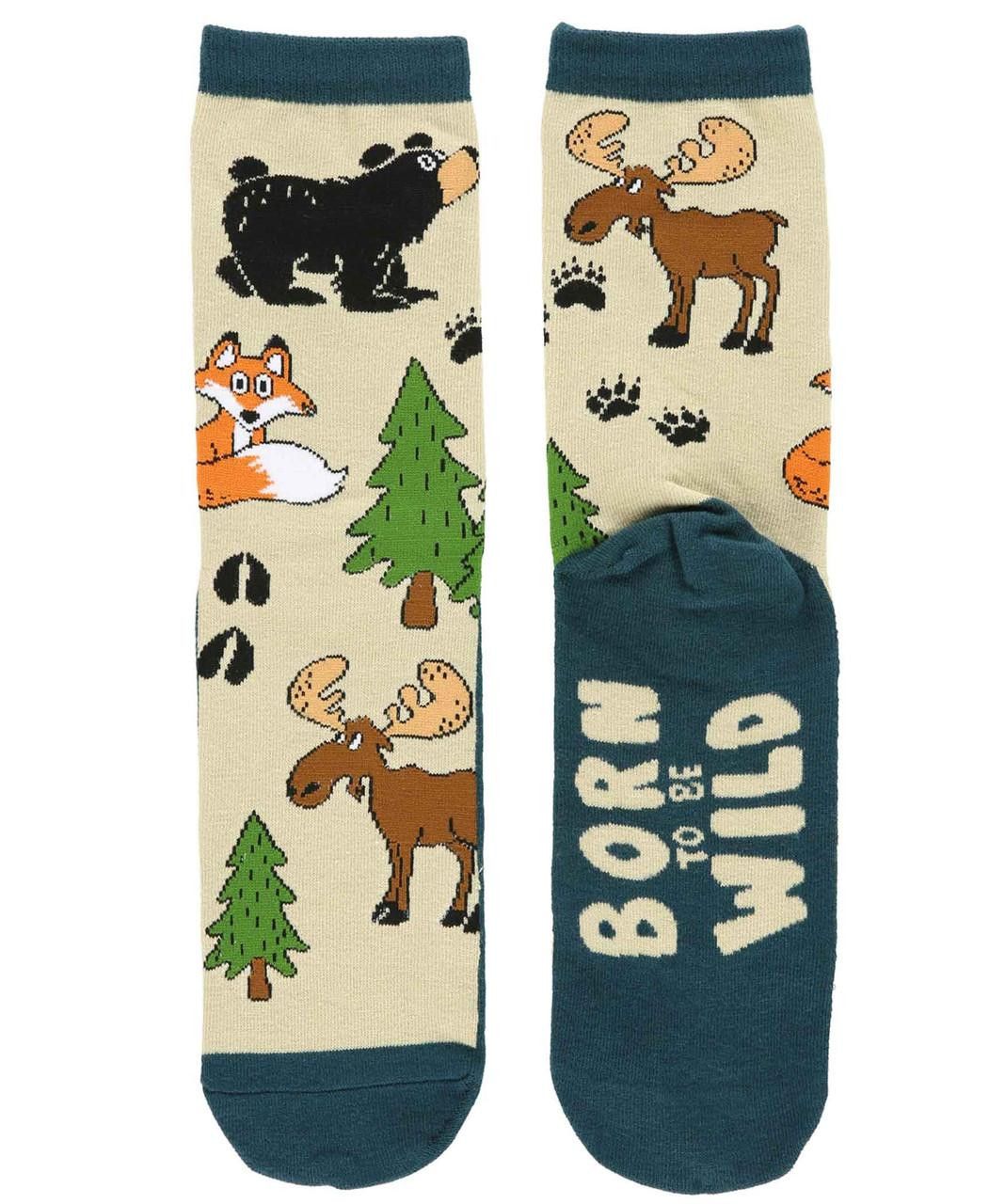 Born to Be Wild Blue Crew Socks