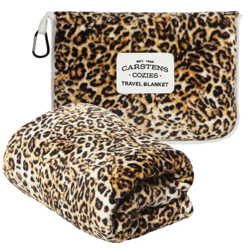 Carstens Cozies Travel Blanket Leopard