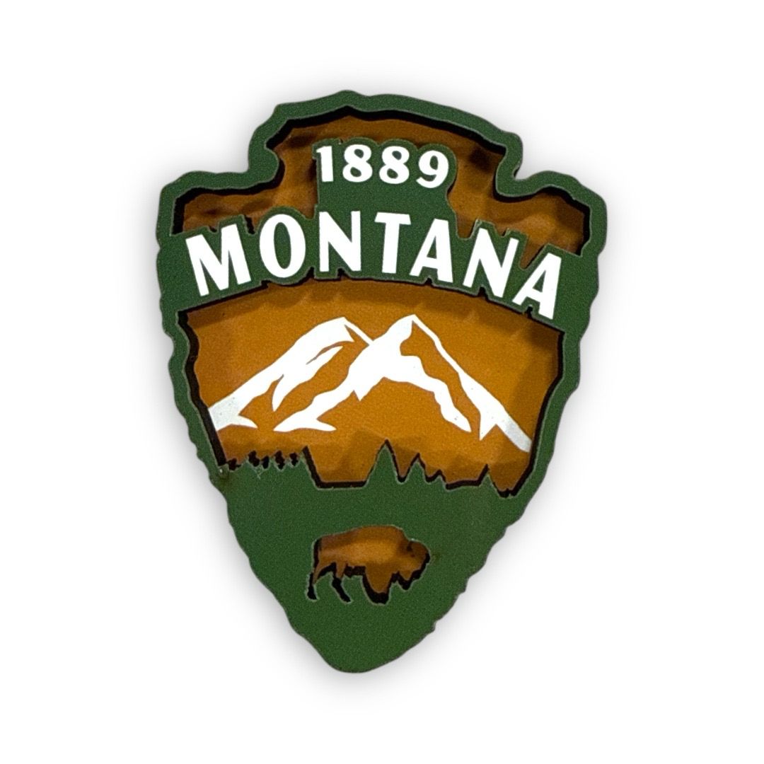 1889 Montana Mountains Arrowhead Magnet