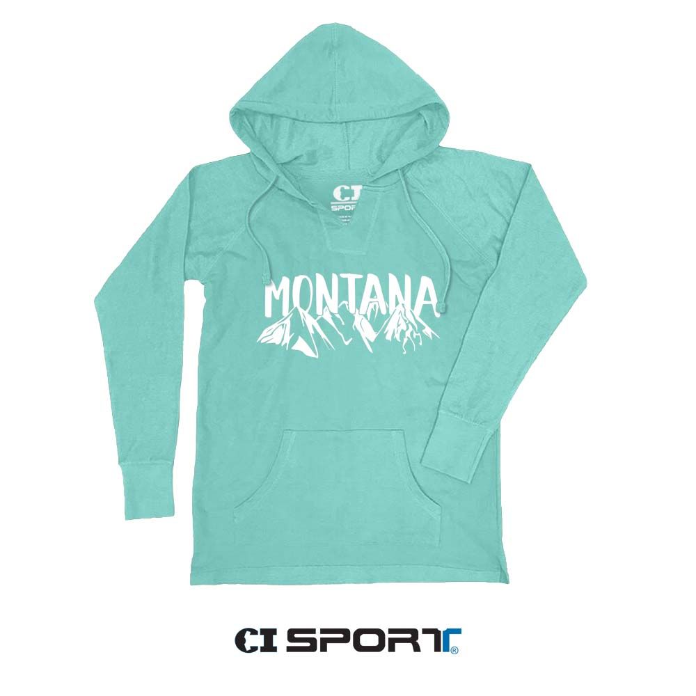 Montana Mountains Ladies Weekender Hoodie 