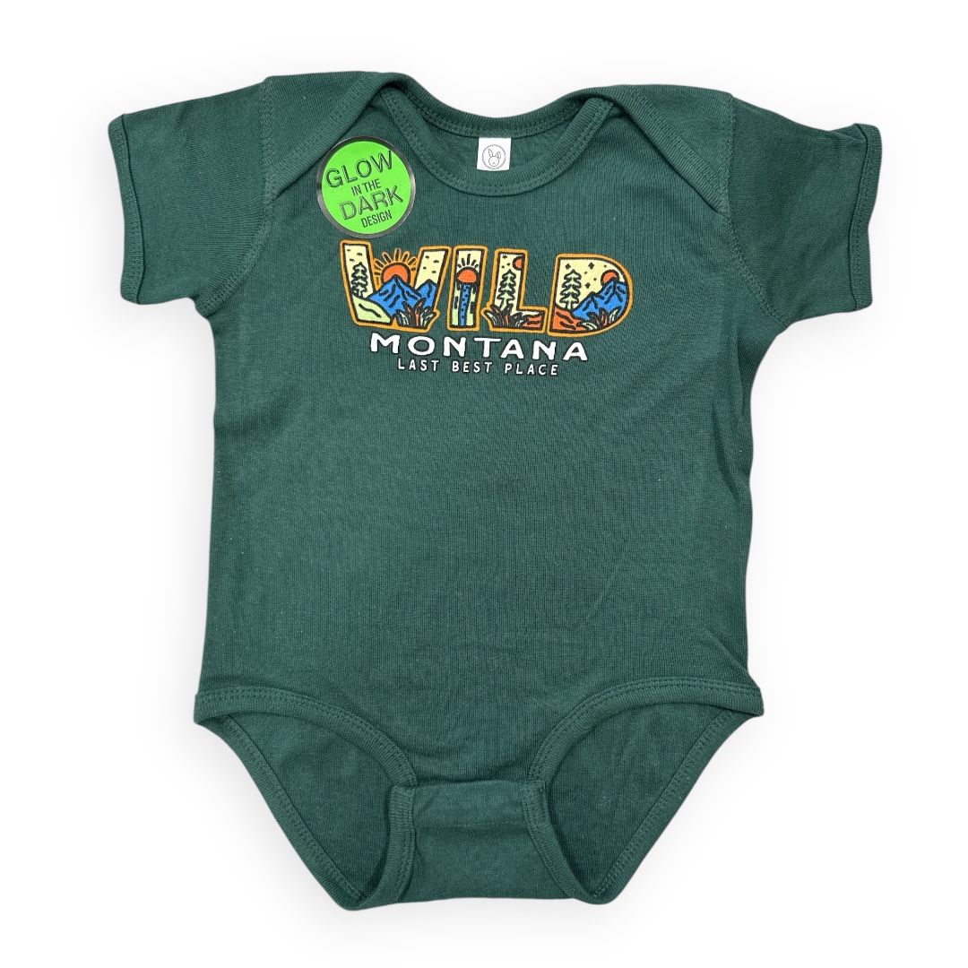 Wild Montana Forest Glow-in-the Dark Infant Onesie