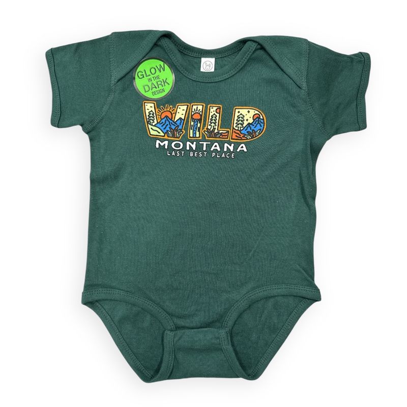 Wild Montana Forest Glow-in-the Dark Infant Onesie