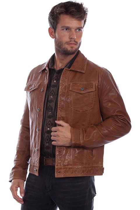 Scully Men&#39;s Leather Jean Jacket
