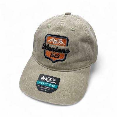 Montana 1889 Pigment Dyed Embroidered Khaki Hat