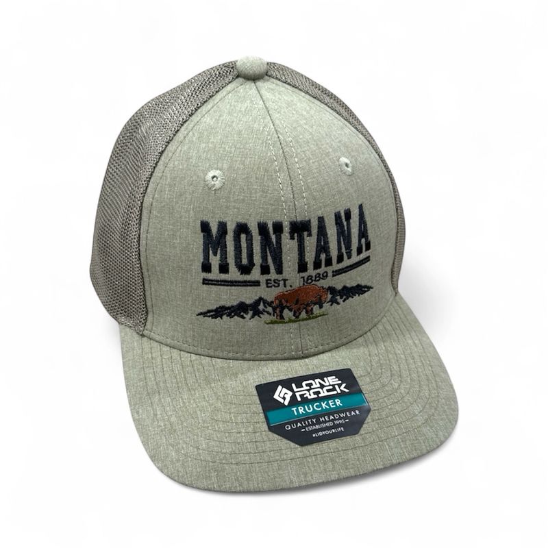 Embroidered Buffalo Olive Heather Snapback Cap