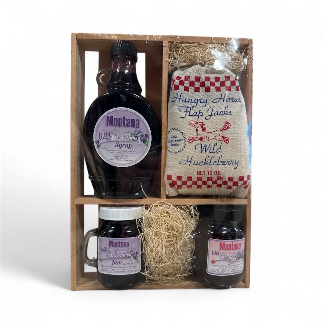 Deluxe Huckleberry Gift Crate: Syrup, Jam, Flap Jack Mix
