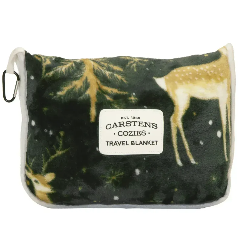 Carstens Cozies Travel Blanket Green &amp; Gold