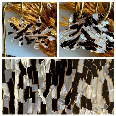 Pearly White, Black &amp; Gold