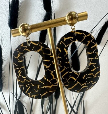 Big oval - Black &amp; Gold