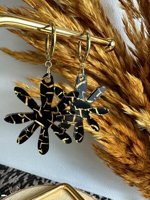 Big flower - Black &amp; Gold