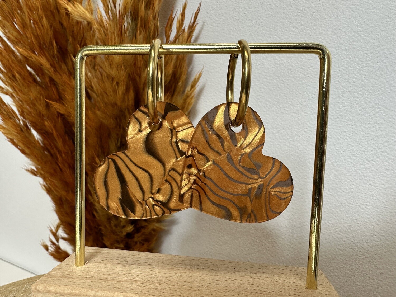 Big heart &amp; ring - Shiny Copper