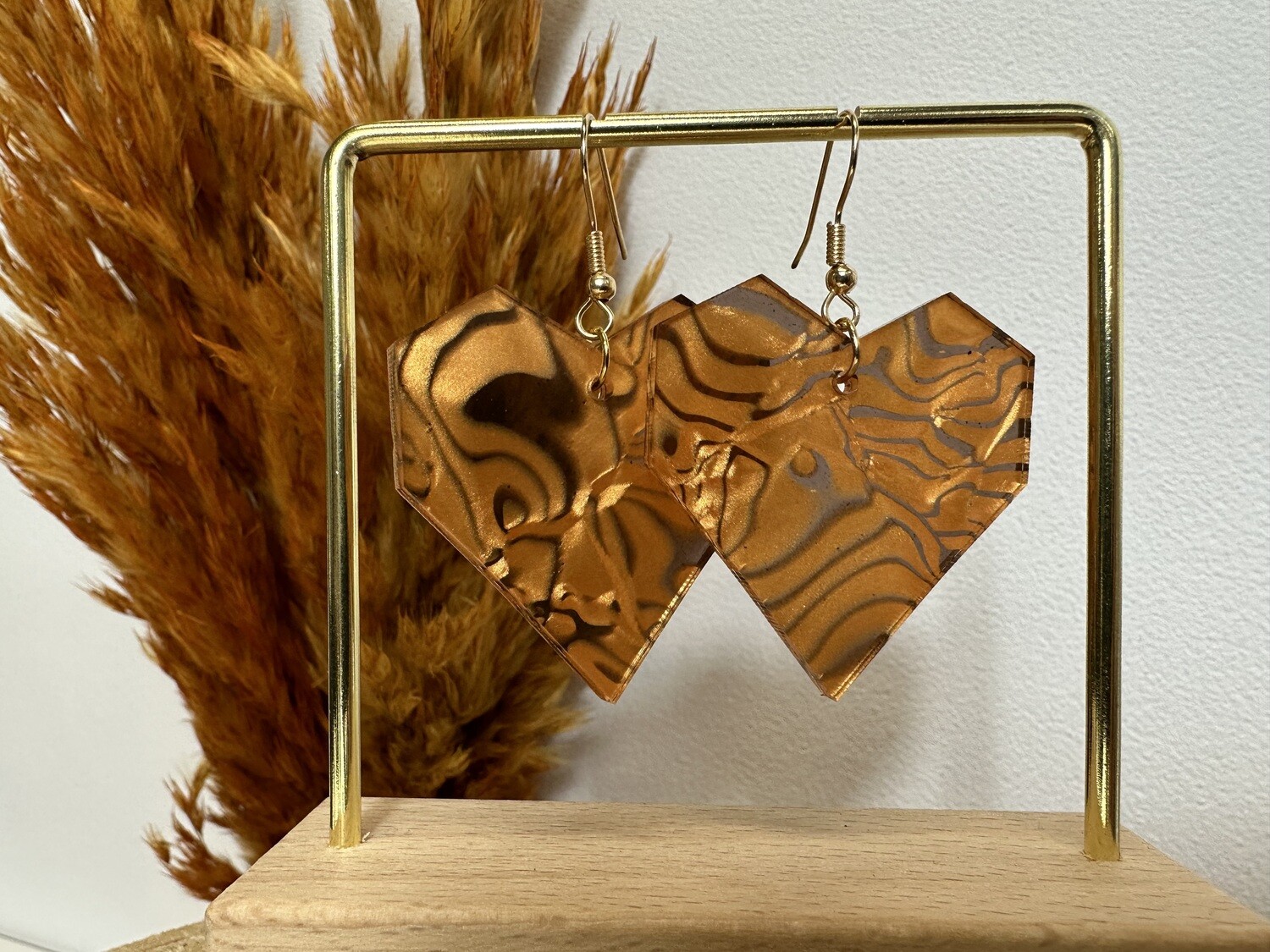 Squared heart - Shiny Copper