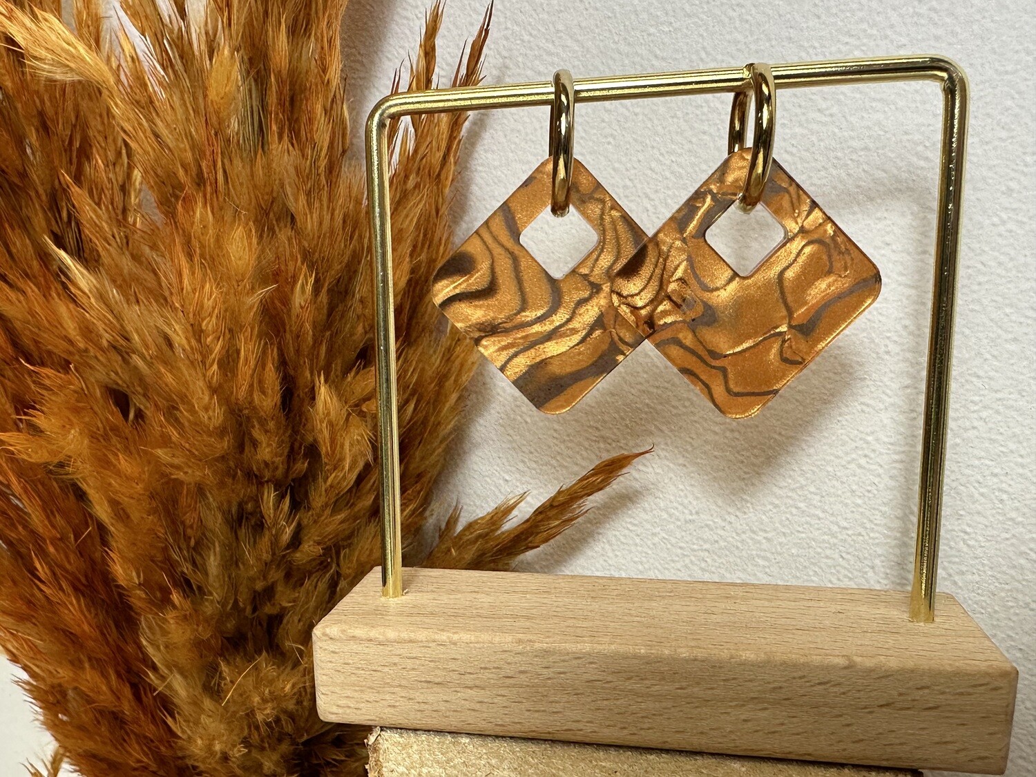 Square &amp; ring - Shiny Copper