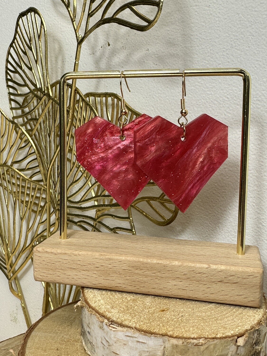 Squared heart - Pearly Coral