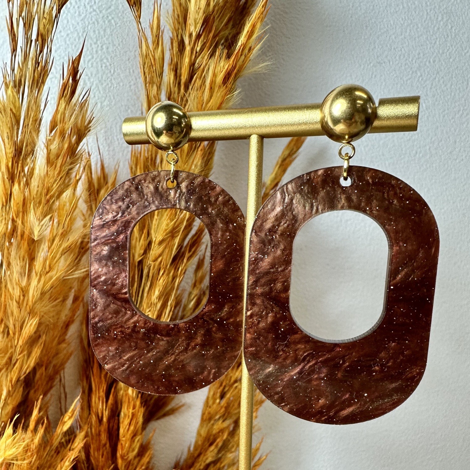 Big oval - Pearly Brown