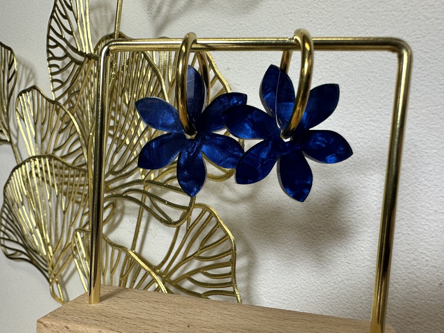 Flower &amp; ring - Marmer Blue