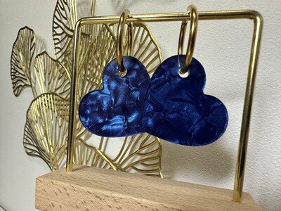 Big heart &amp; ring - Marmer Blue