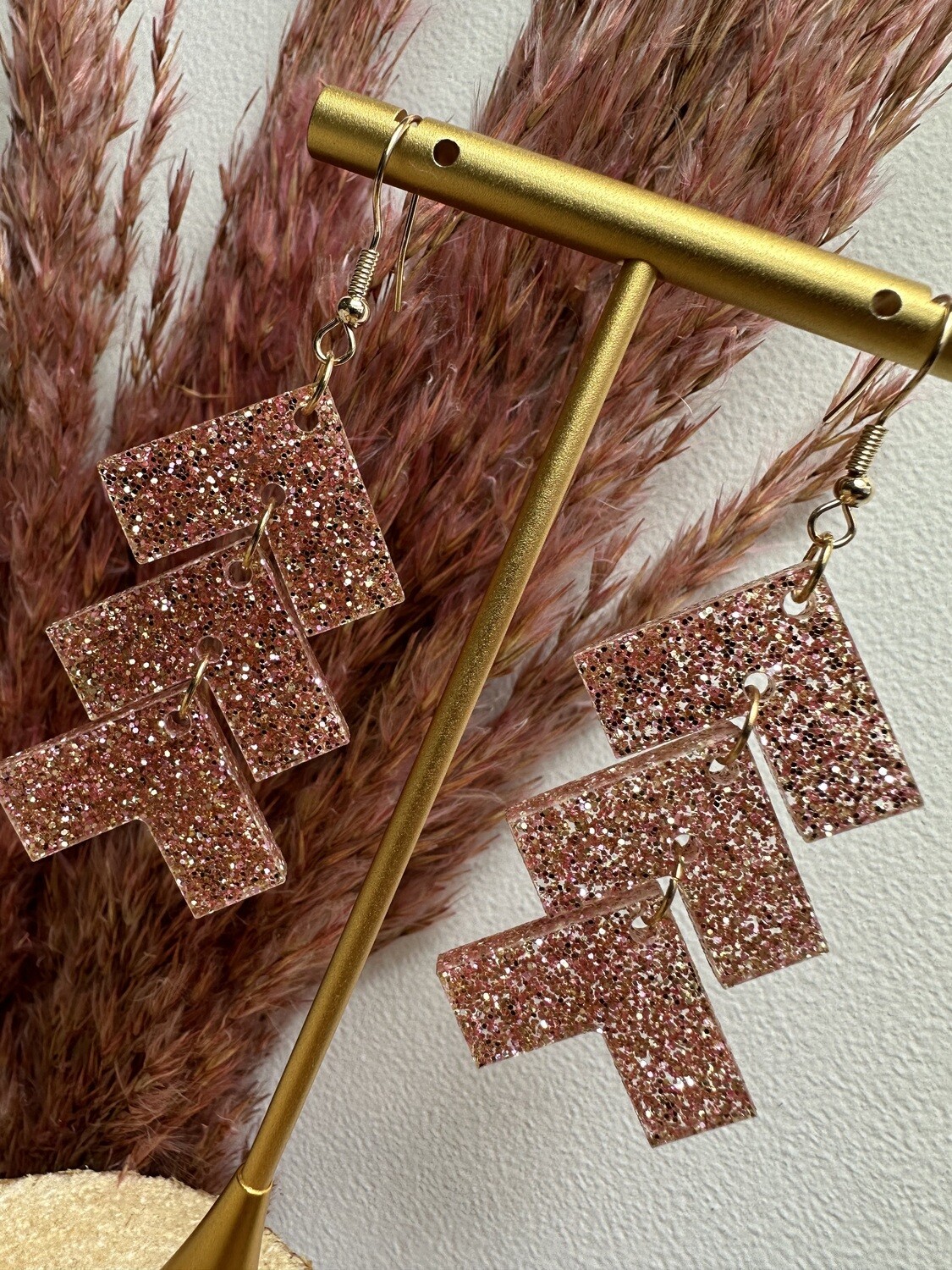 Zig Zag - Rose Golden Glitter