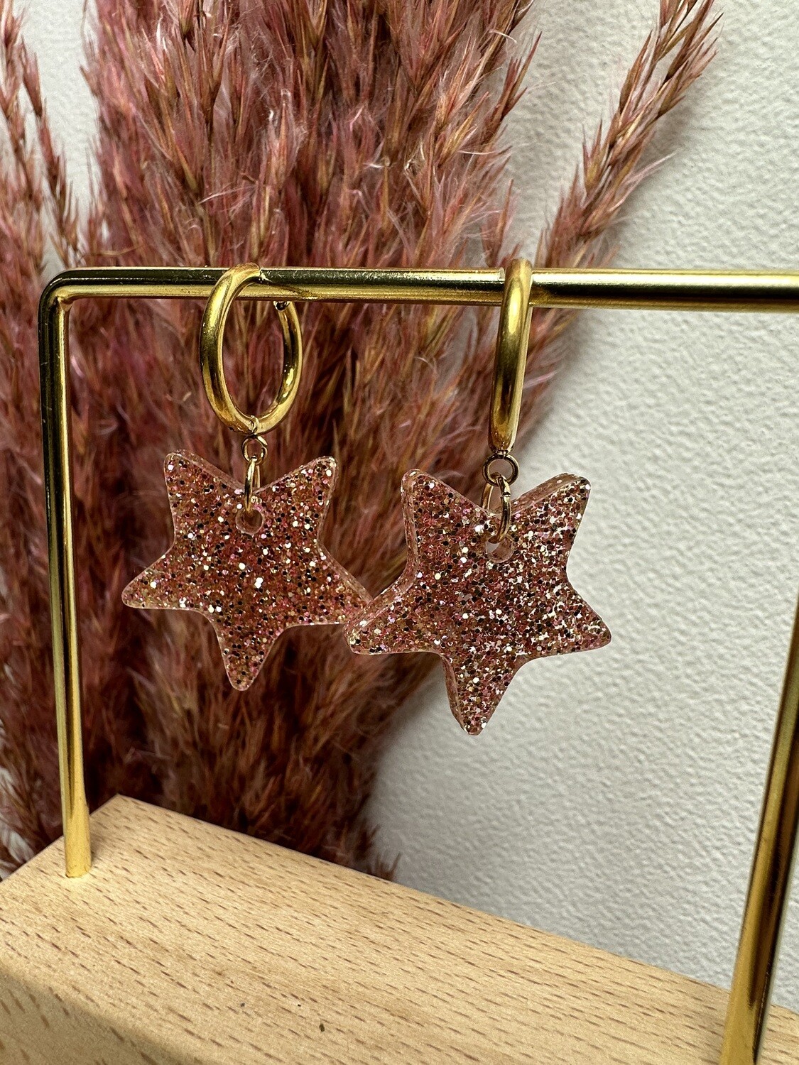 Little star &amp; ring - Rose Golden Glitter