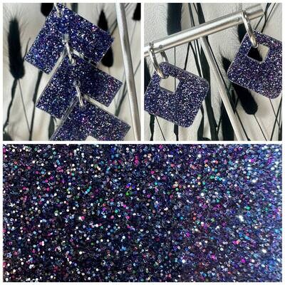 Dark Blue Multi Color Glitter