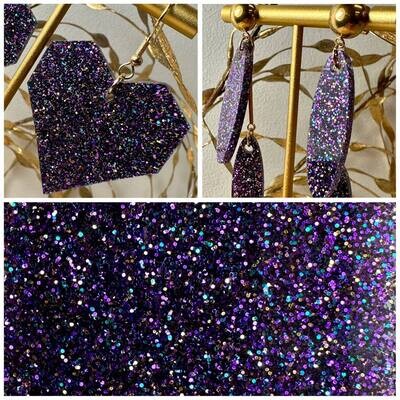 Multi Color Purple Glitter