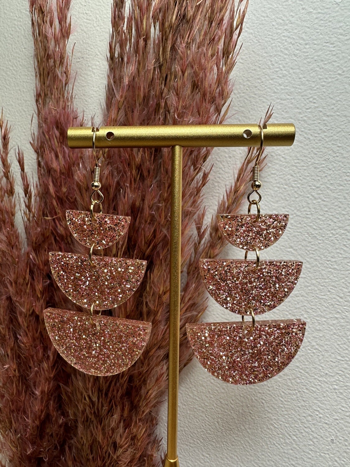 Half rounds - Rose Golden Glitters