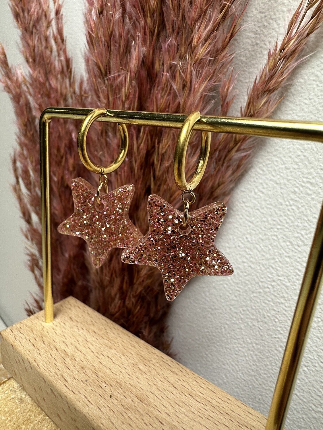 Little star &amp; ring - Rose Golden Glitter