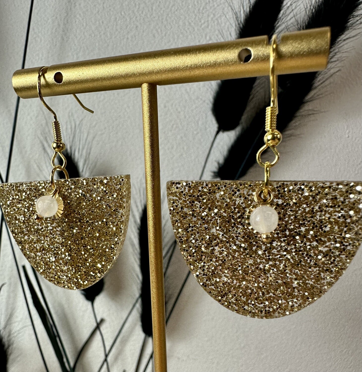 Half moon - Soft Gold Glitter