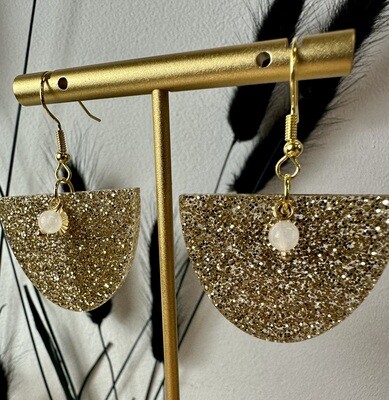 Half moon - Soft Gold Glitter