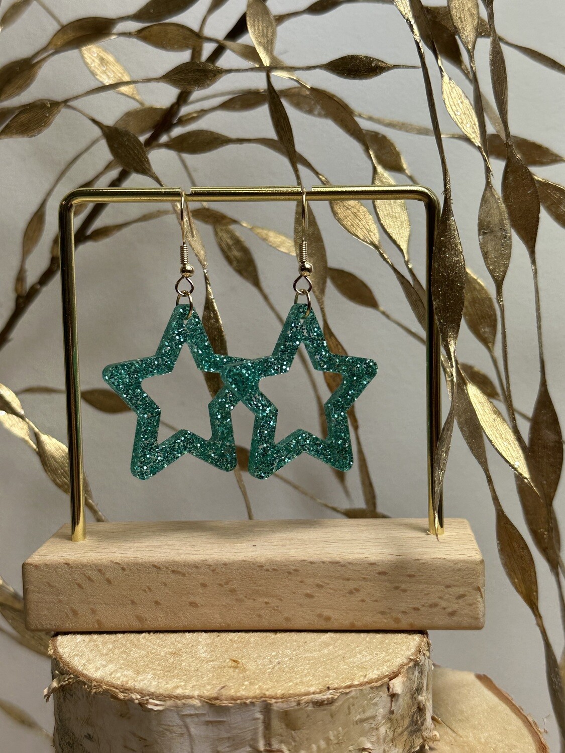Open star - Emerald Glitter