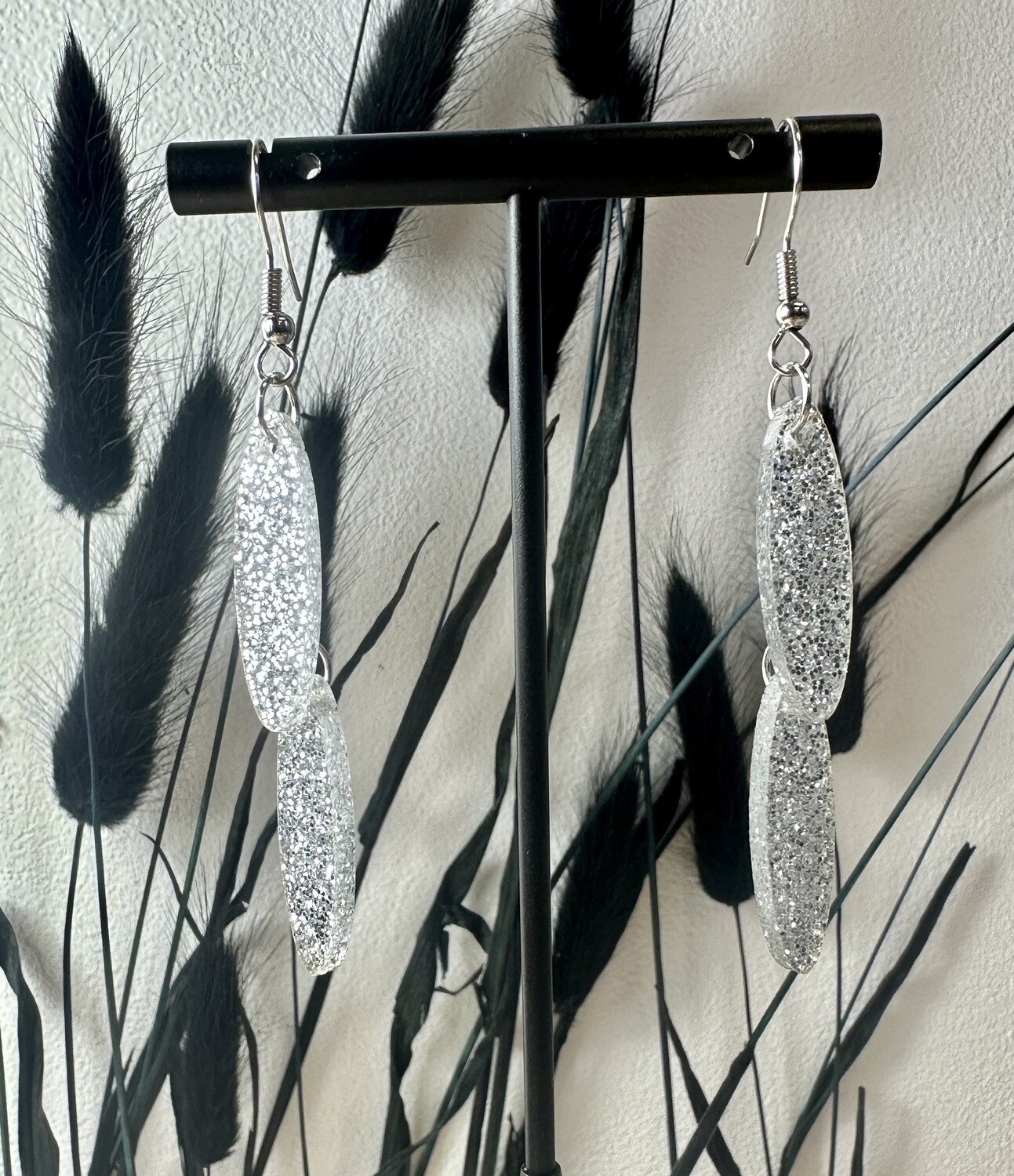 Small drop - Silver Glitter