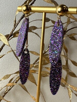 Big drop - Multi color Purple Glitter