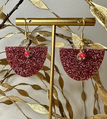 Half moon - Holographic Pink Glitter