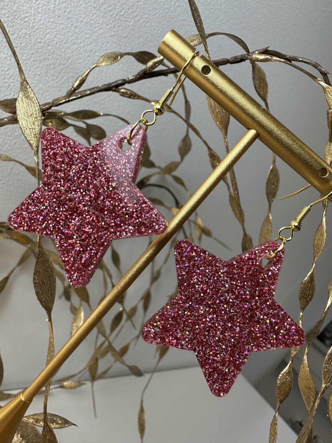 Big stars - Holographic Pink Glitter