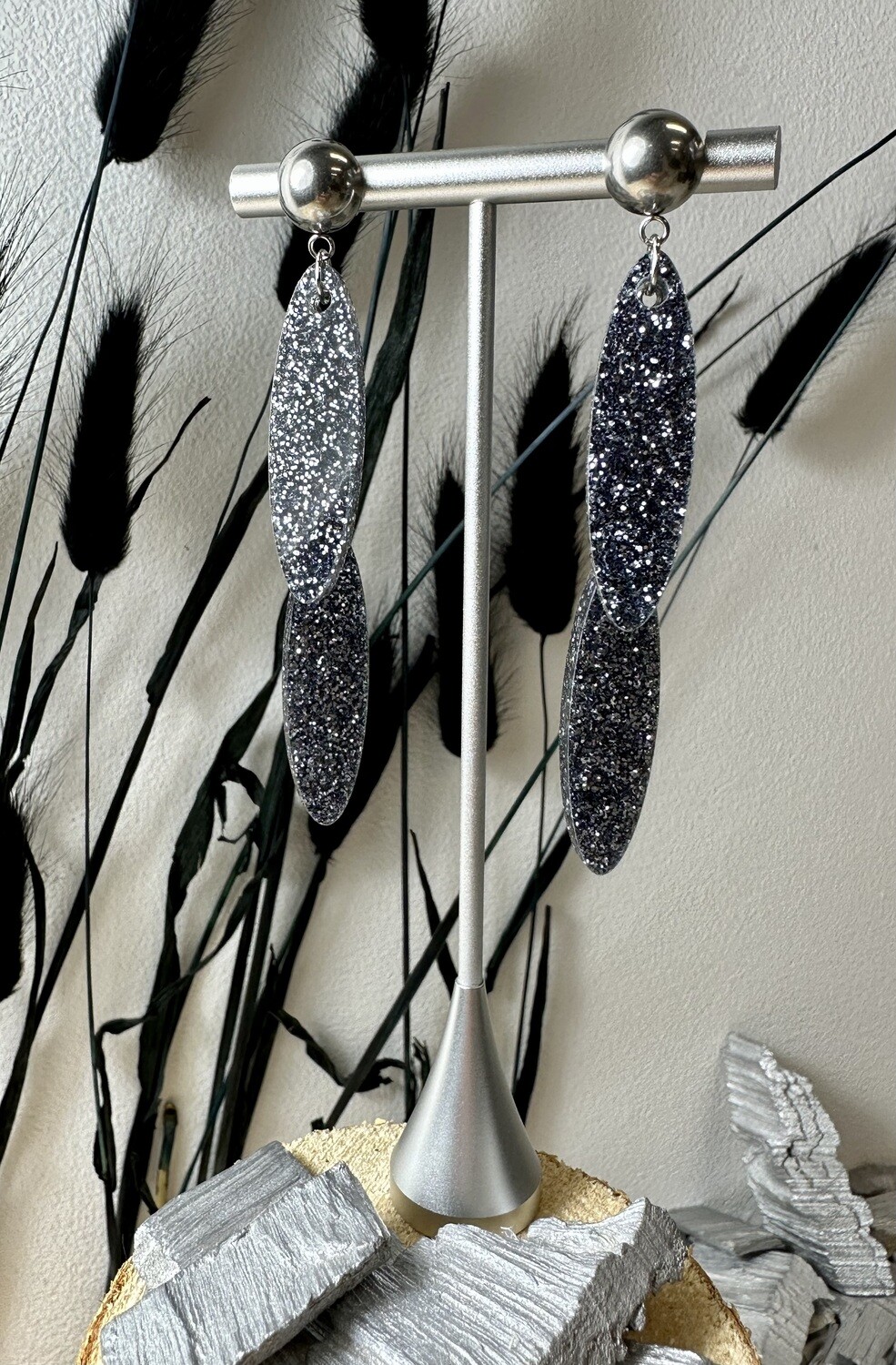 Big drop - Grey Silver Glitters