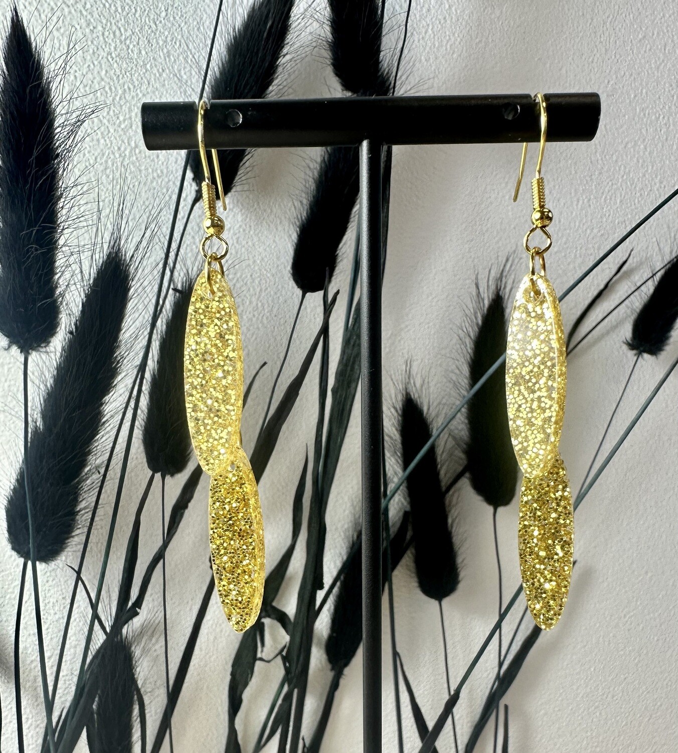 Small drop  - Gold Glitter