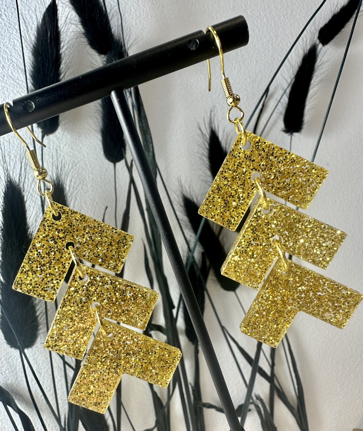 Zig zag  - Gold Glitter