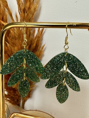 Spring -Soft green-gold glitter
