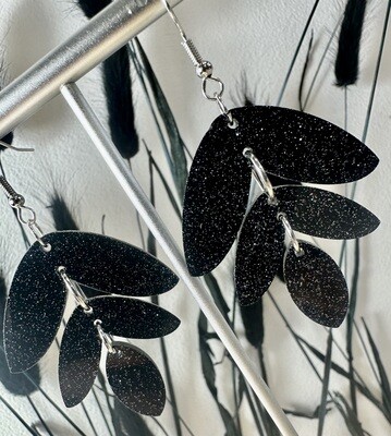 Spring - Black-silver glitter