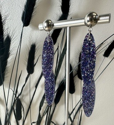 Big drop - Dark blue multicolor glitter