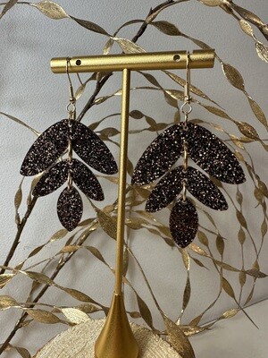 Spring - Dark brown-black glitter