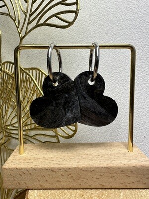 Big heart &amp; ring - Silver-gold galaxy