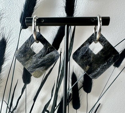 Square &amp; ring - Silver-gold galaxy