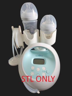 DIGITAL Phillips Avent Bottle &amp; Hose Holder for Spectra OLD Breast Pump STL ONLY