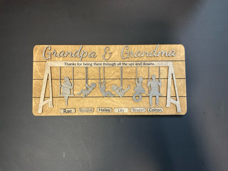 Family Swing Set Sign